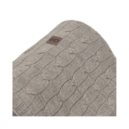 Koc dzianinowy kaszmir 150x200 cm – VERONA TAUPE