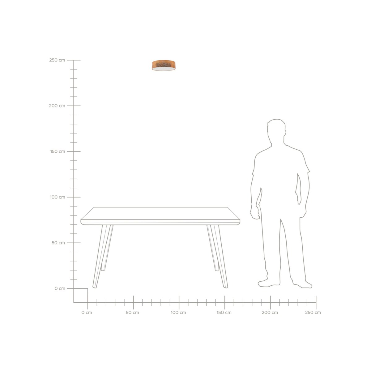 Lampa sufitowa miedziana RENA