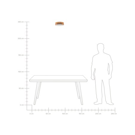 Lampa sufitowa miedziana RENA