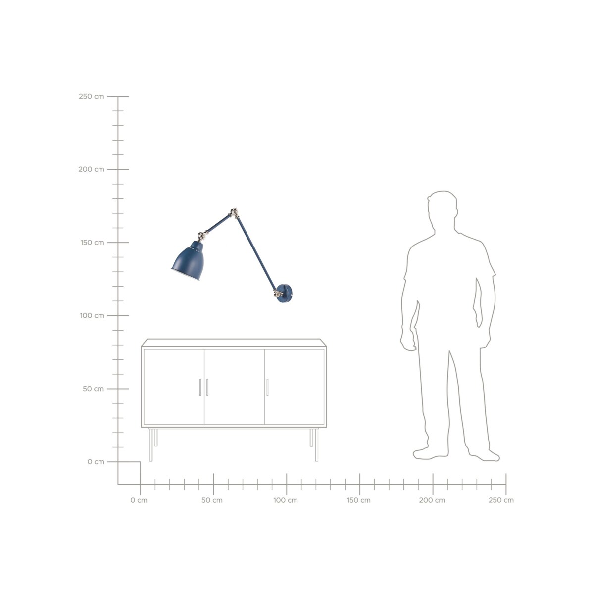 Lampa ścienna granatowy MISSISSIPPI