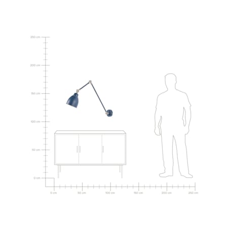 Lampa ścienna granatowy MISSISSIPPI