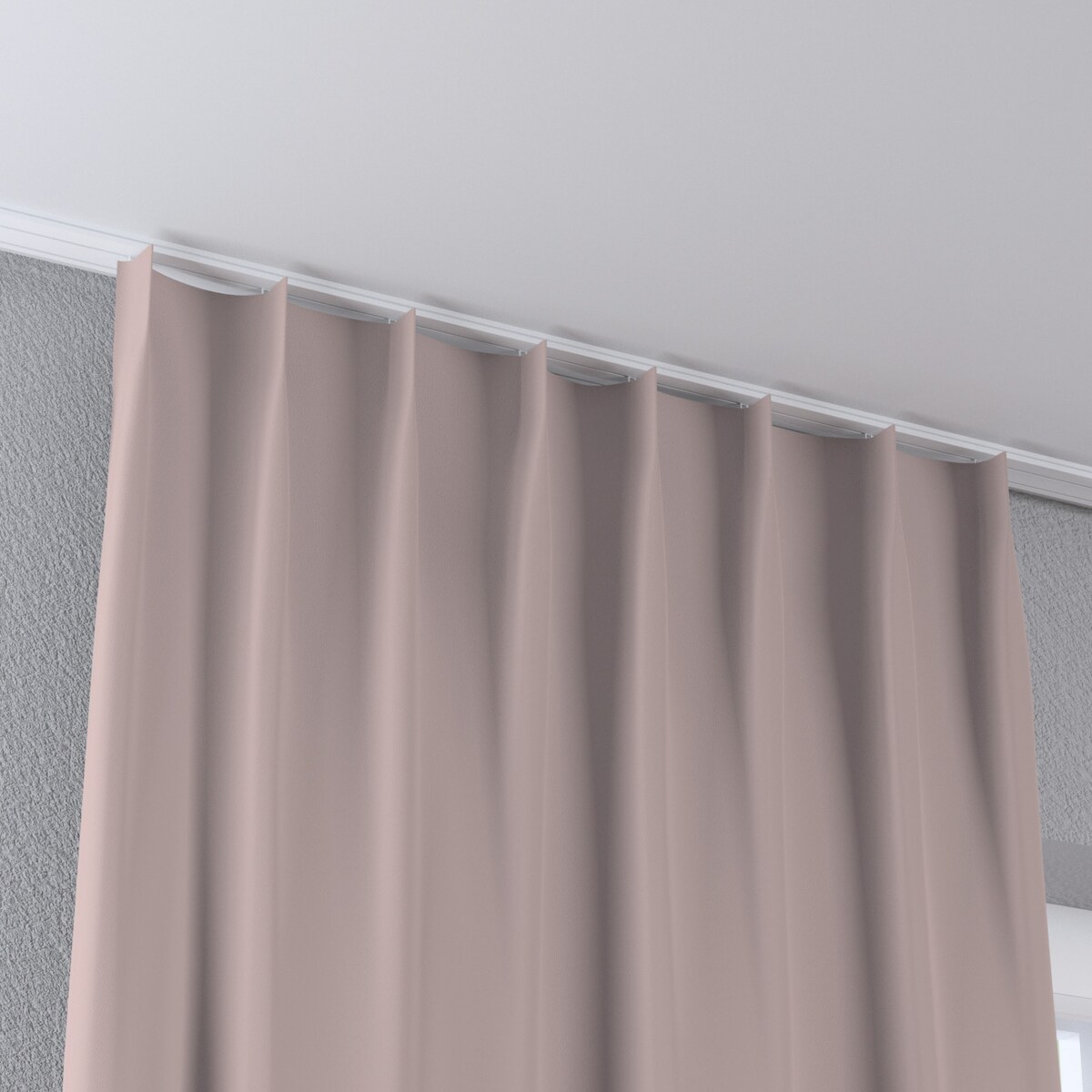Zasłona na haczykach flex pojedynczych 130x260 różany beż