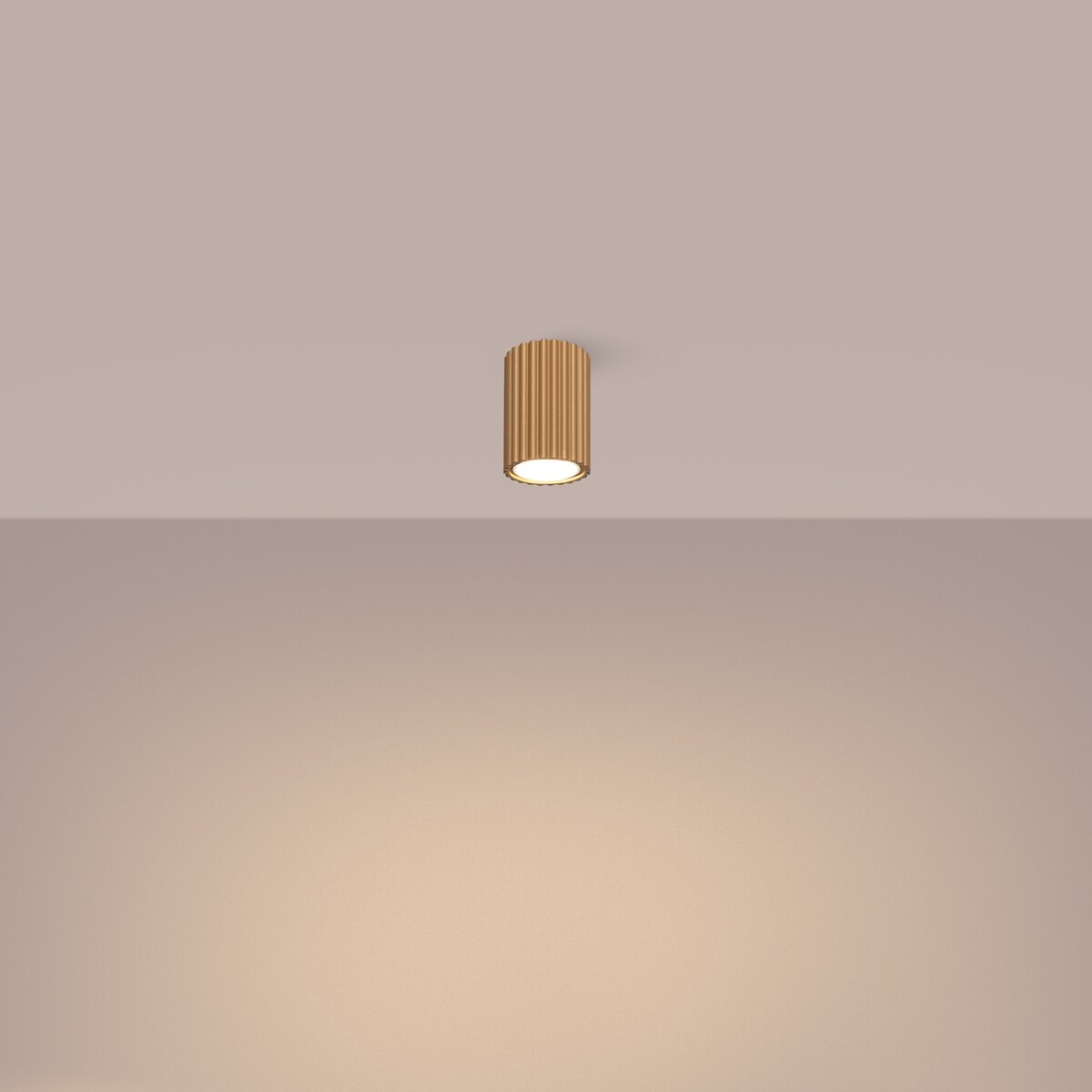 Plafon KARBON 10 złoty