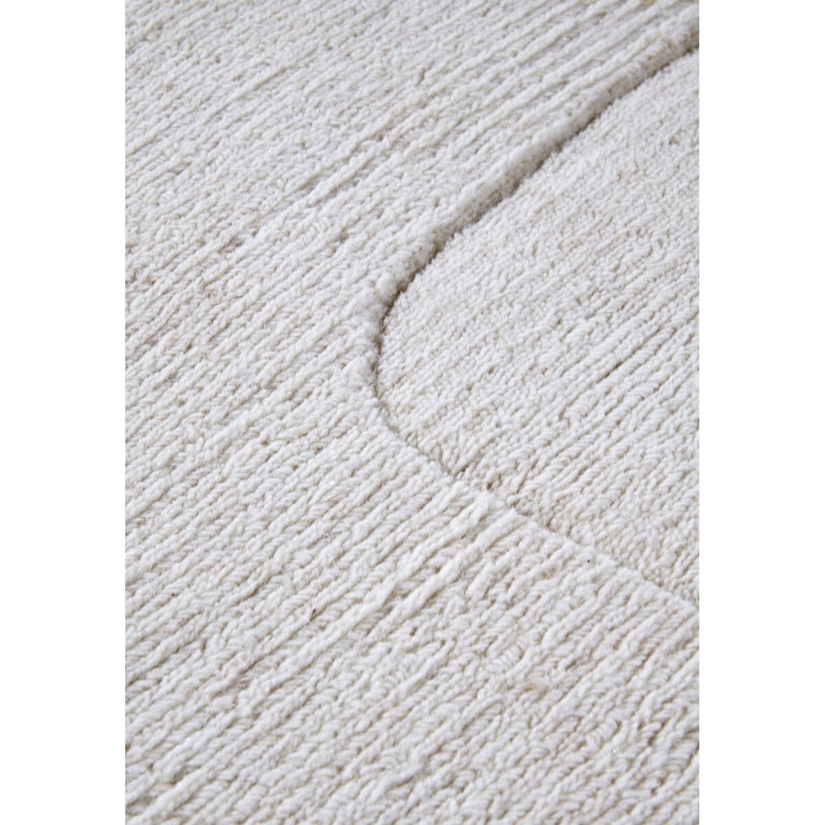 Chodnik wełniany do korytarza 80x250cm, kremowy nowoczesny wzór 3D