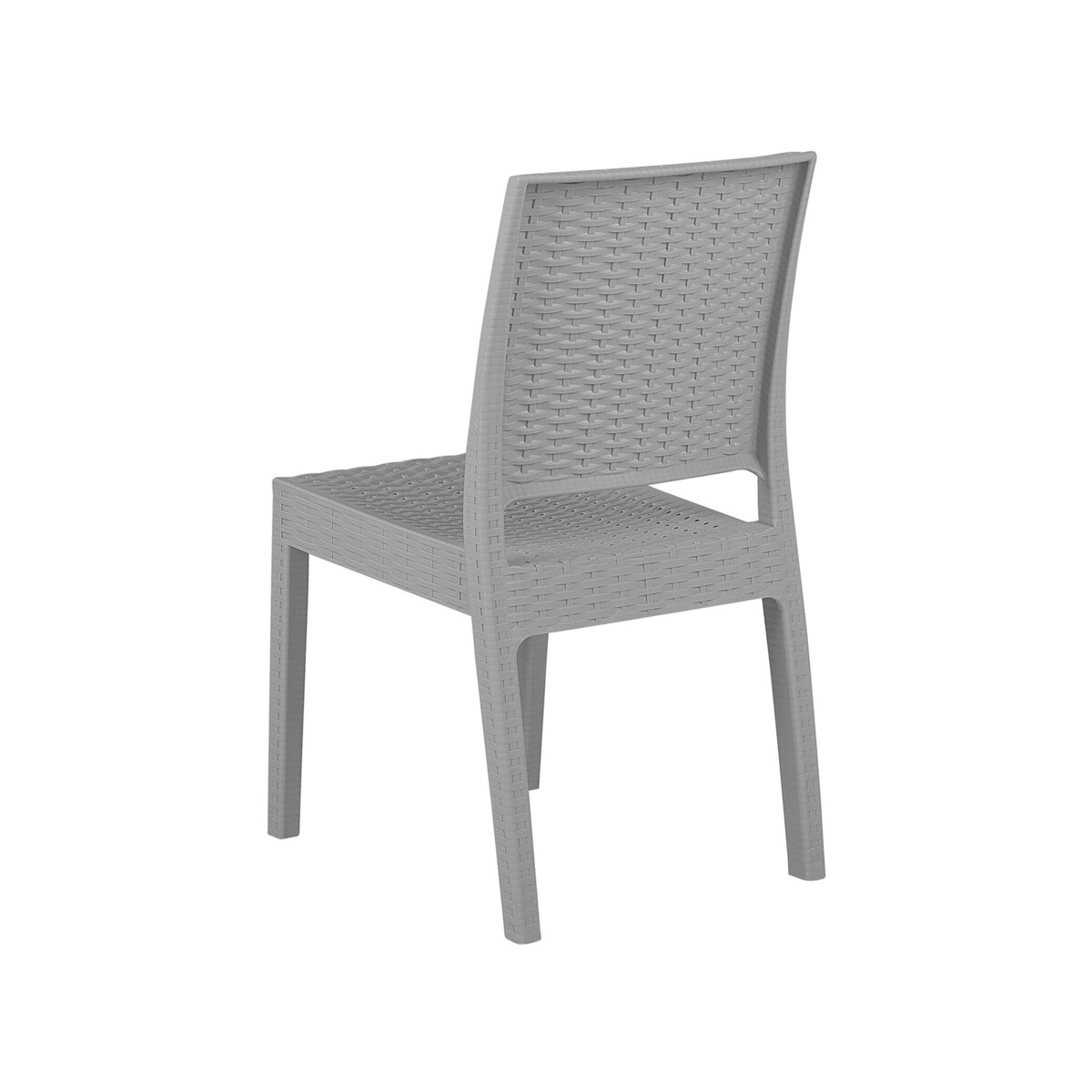 Zestaw 4 krzeseł ogrodowych jasnoszary FOSSANO