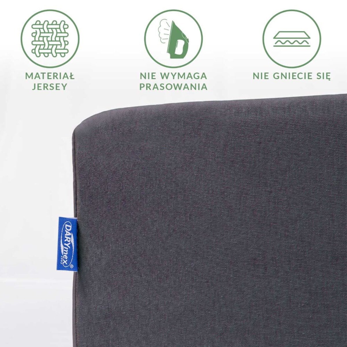 Prześcieradło z bawełny jersey z gumką 200x220 kolor Antracyt