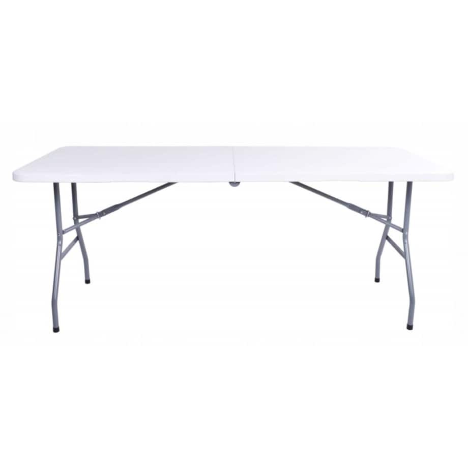 Składany stół cateringowy, turystyczny, do ogrodu 70 x 180 cm biały SC02