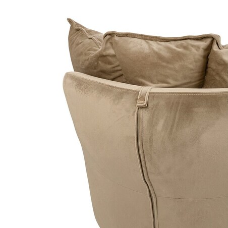 Fotel bujany z poduszką Swing velvet KH1301100129 King Home tapicerowany khaki