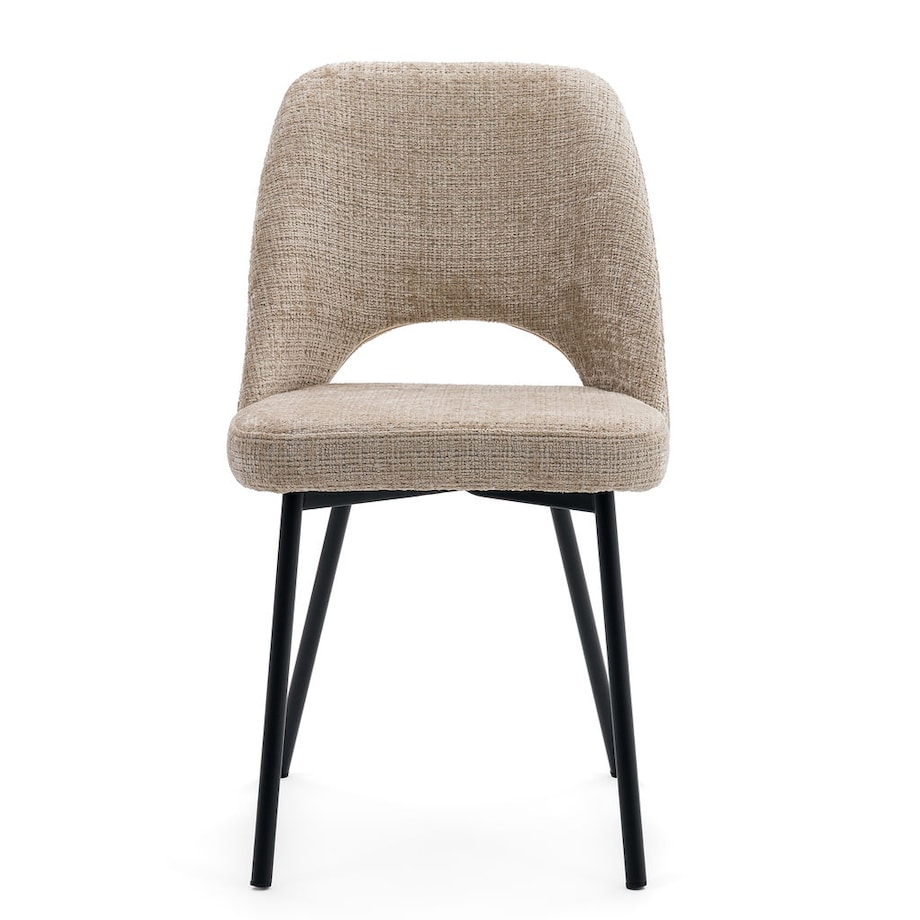 Krzesło tapicerowane MILO ciemny beż do salonu jadalni kuchni