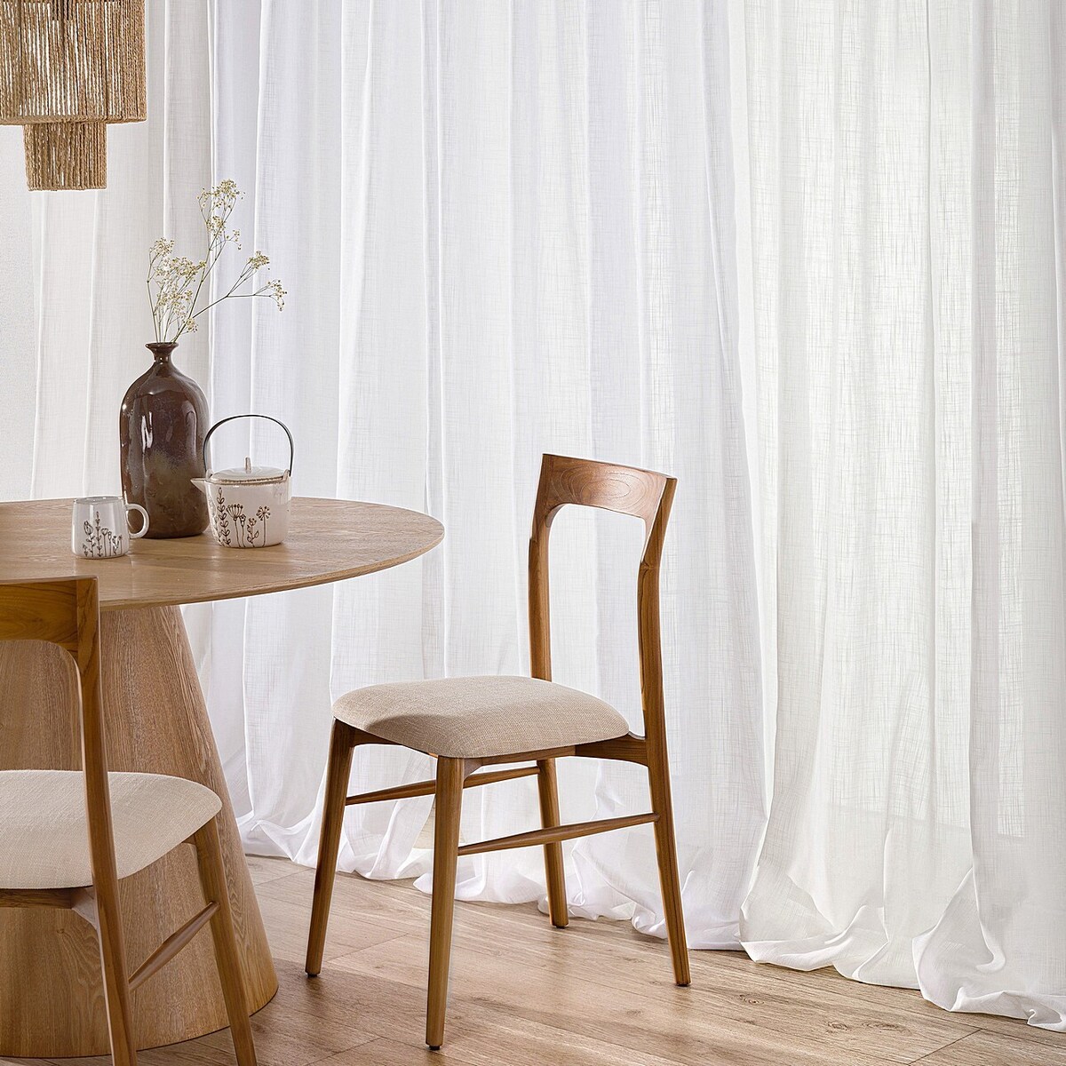 Zasłona na taśmie marszczącej półprzezroczysta ecru 140 x 280 cm 1 szt. 140x280 ecru