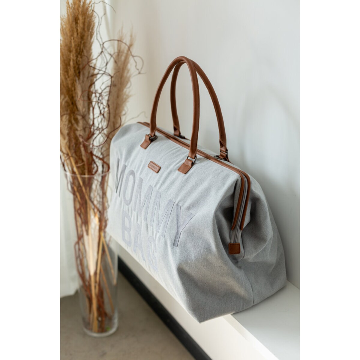 Childhome Torba Mommy bag Kanwas Szara