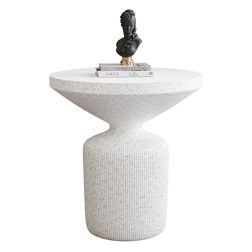 Okrągły stolik kawowy ATHENA biały