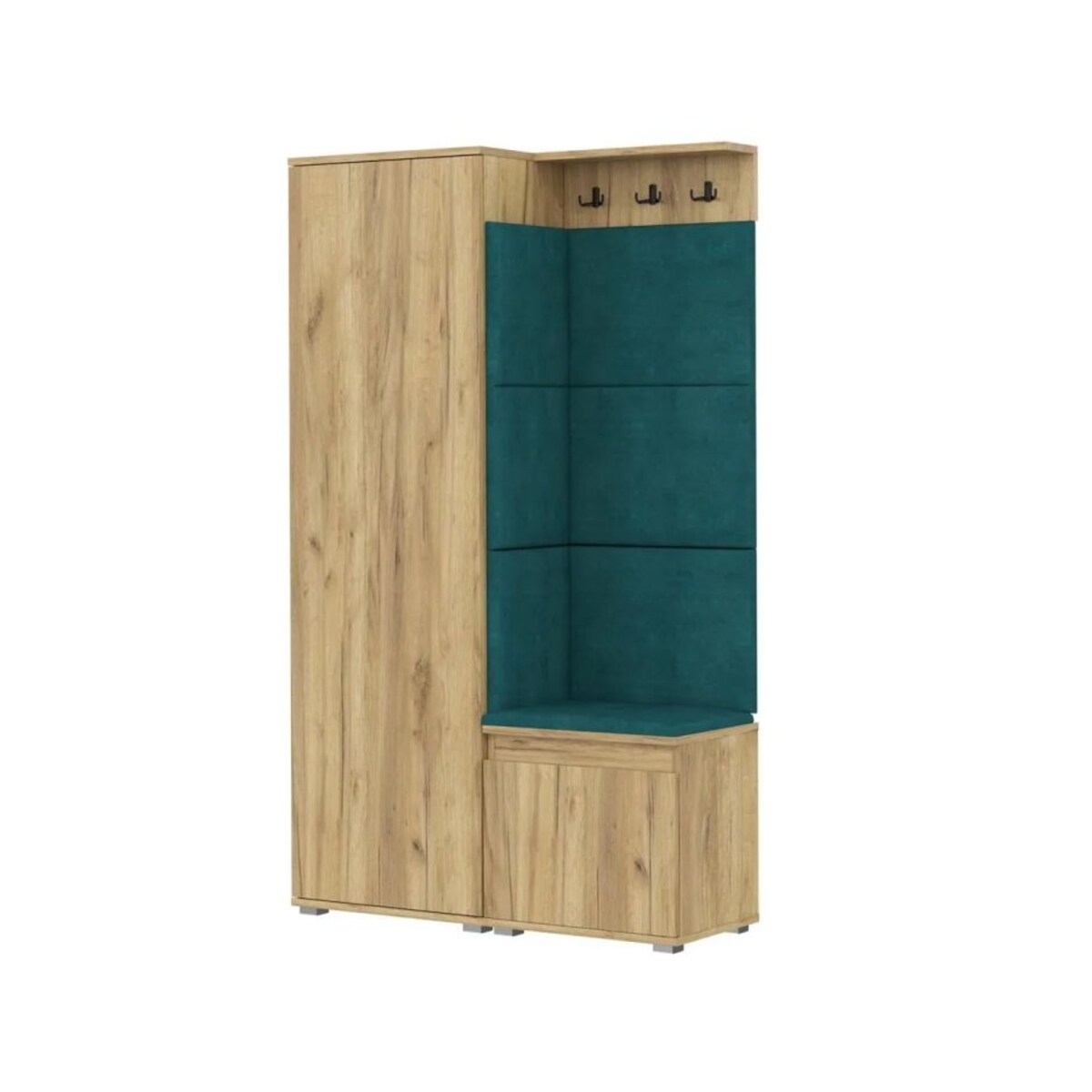 Garderoba do przedpokoju SINGAPUR 104 dąb craft/zielony