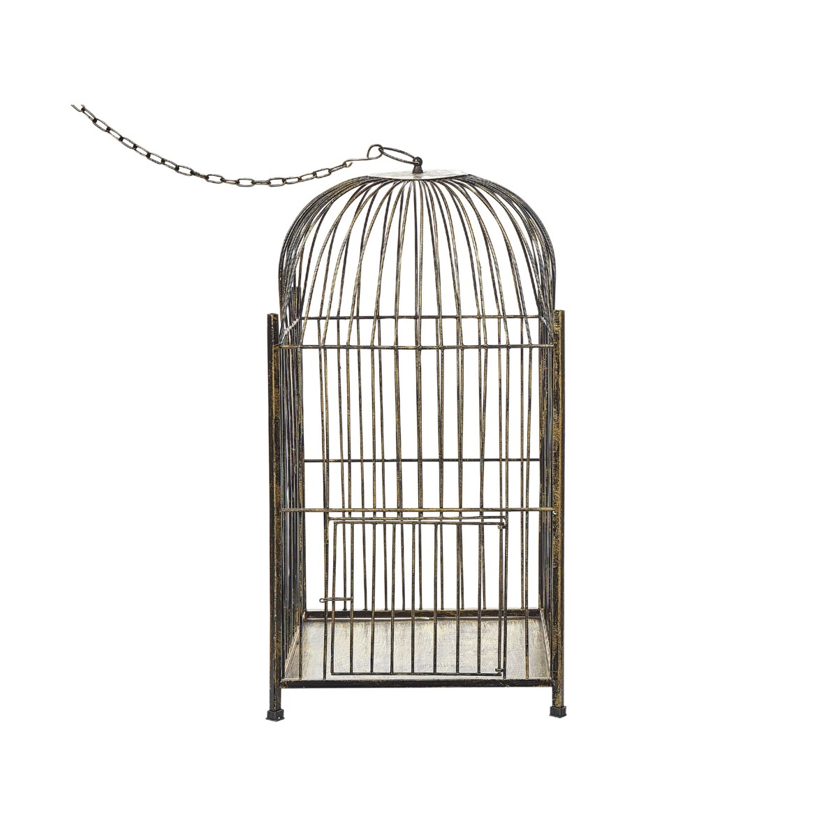 Lampion metalowy 62 cm postarzany złoty COMOROS