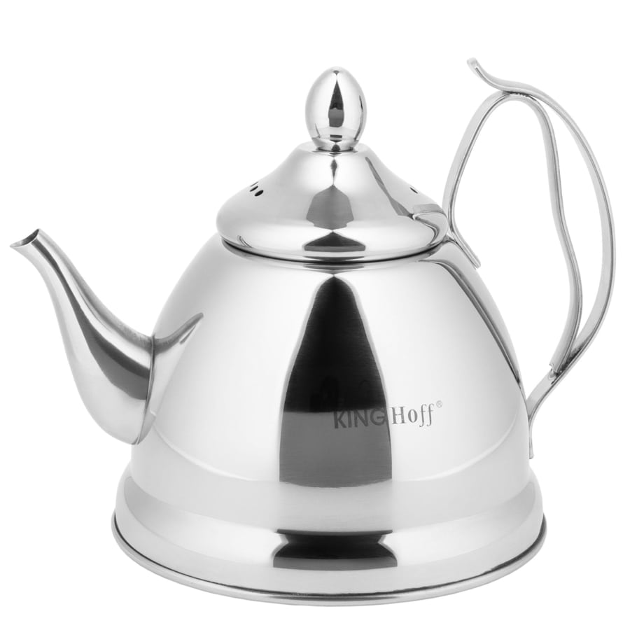 Czajnik czajniczek zaparzacz do herbaty i ziół 1.0L srebrny KINGHOFF