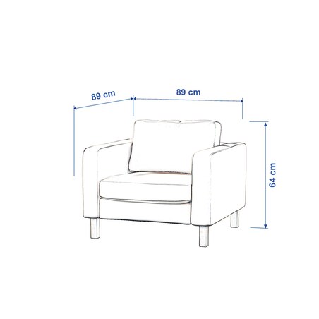Pokrowiec na fotel Karlstad, szary, 89 x 89 x 64 cm, Living