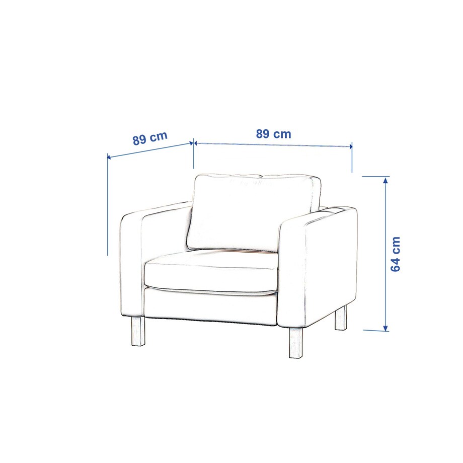 Pokrowiec na fotel Karlstad, szary, 89 x 89 x 64 cm, Living