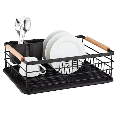 Suszarka do naczyń stojąca 42.5x32x15.5cm czarna KINGHOFF