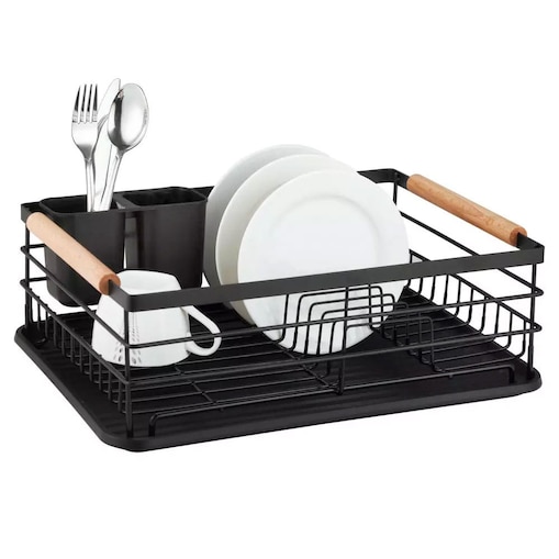 Suszarka do naczyń stojąca 42.5x32x15.5cm czarna KINGHOFF