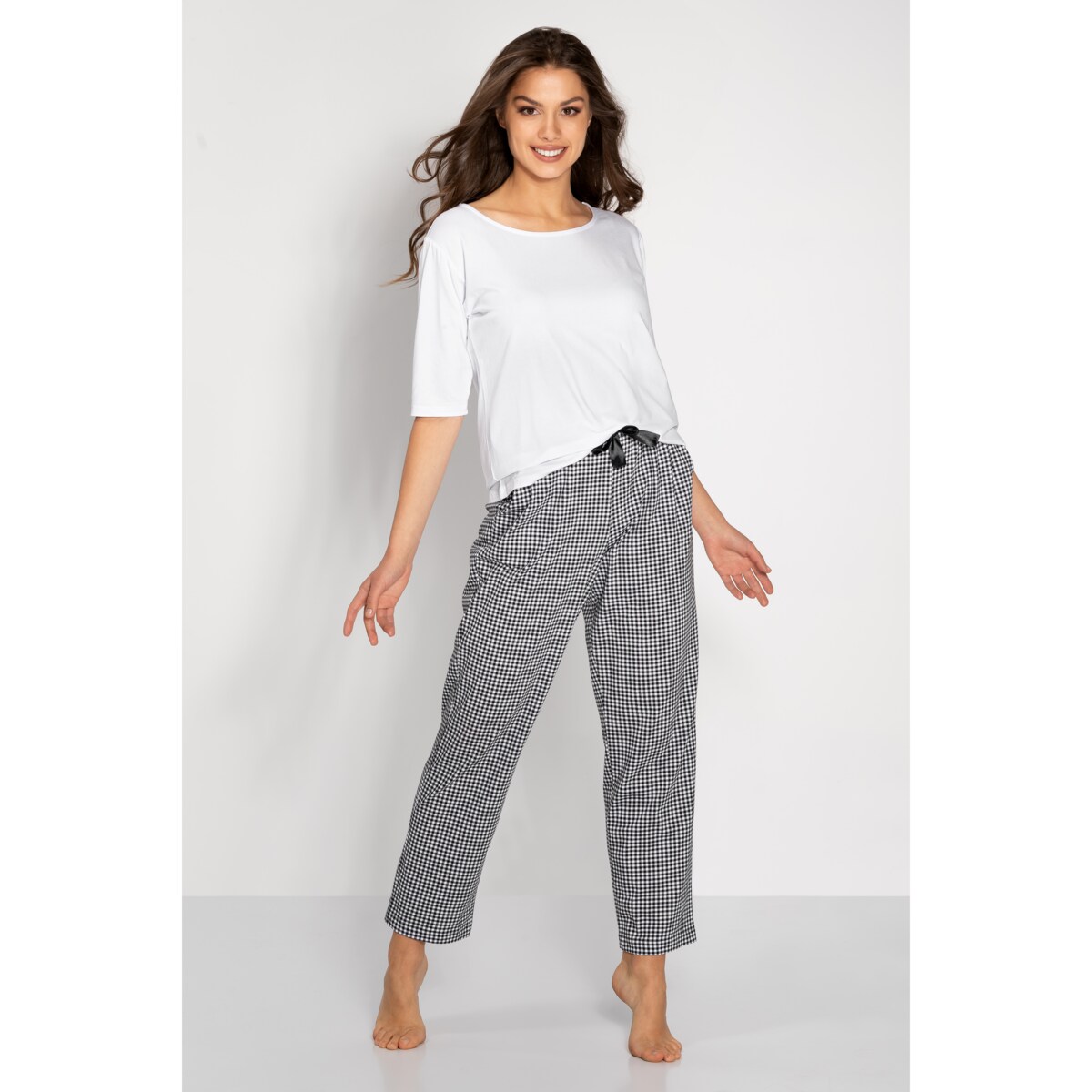 Piżama Alexandra White-Black, L