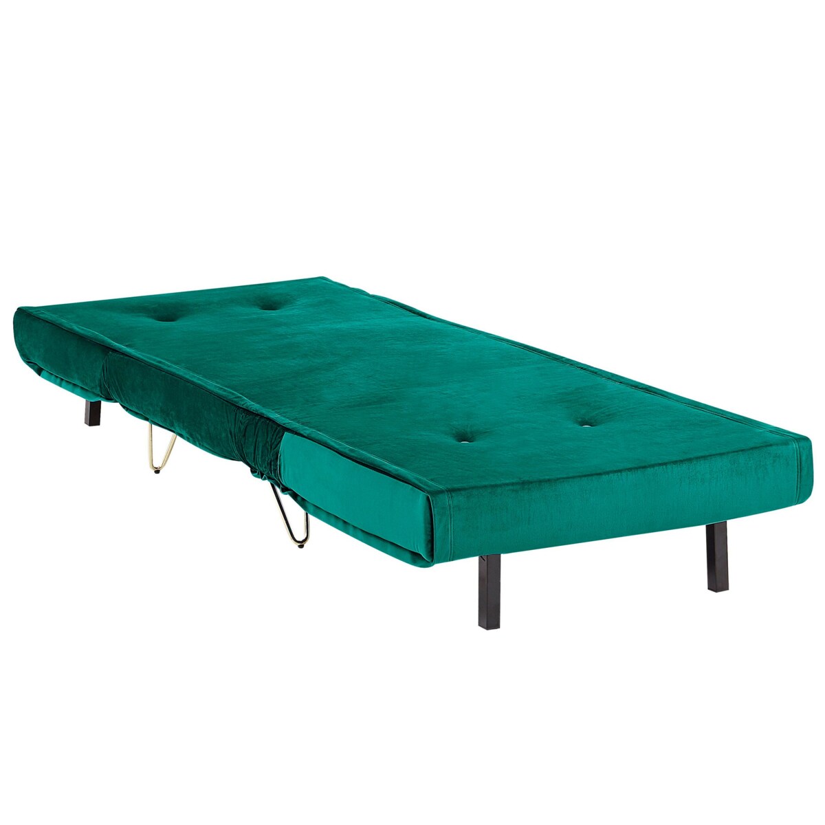 Sofa welurowa rozkładana ciemnozielona VESTFOLD