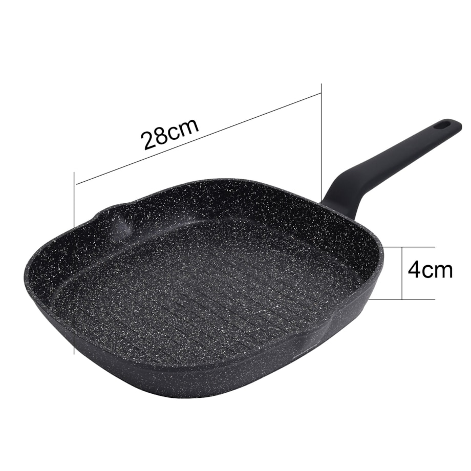 Patelnia grillowa z powłoką marmurową 28cm indukcja KLAUSBERG
