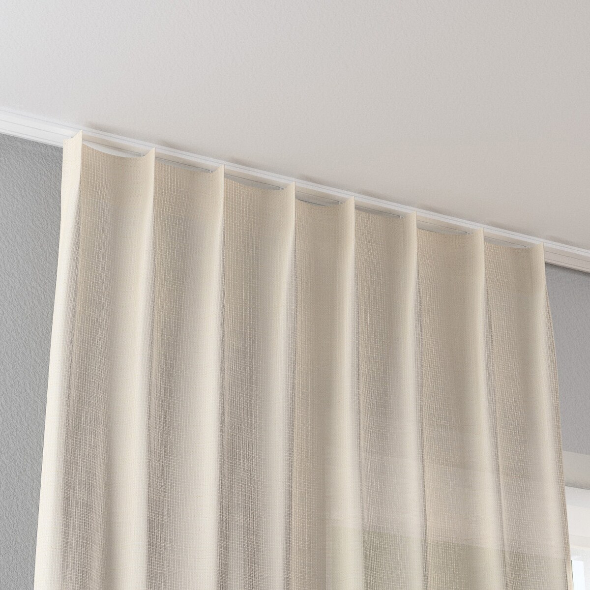 Zasłona na haczykach flex pojedynczych 130x245 ecru