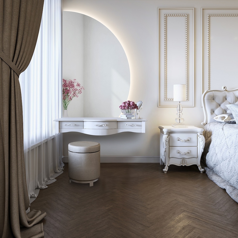 Lustro łazienkowe półokrągłe ze ściętym dołem z podświetleniem - HELENA LED