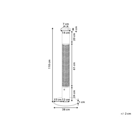 Elektryczny promiennik ogrodowy z popielniczką VEZUVIO