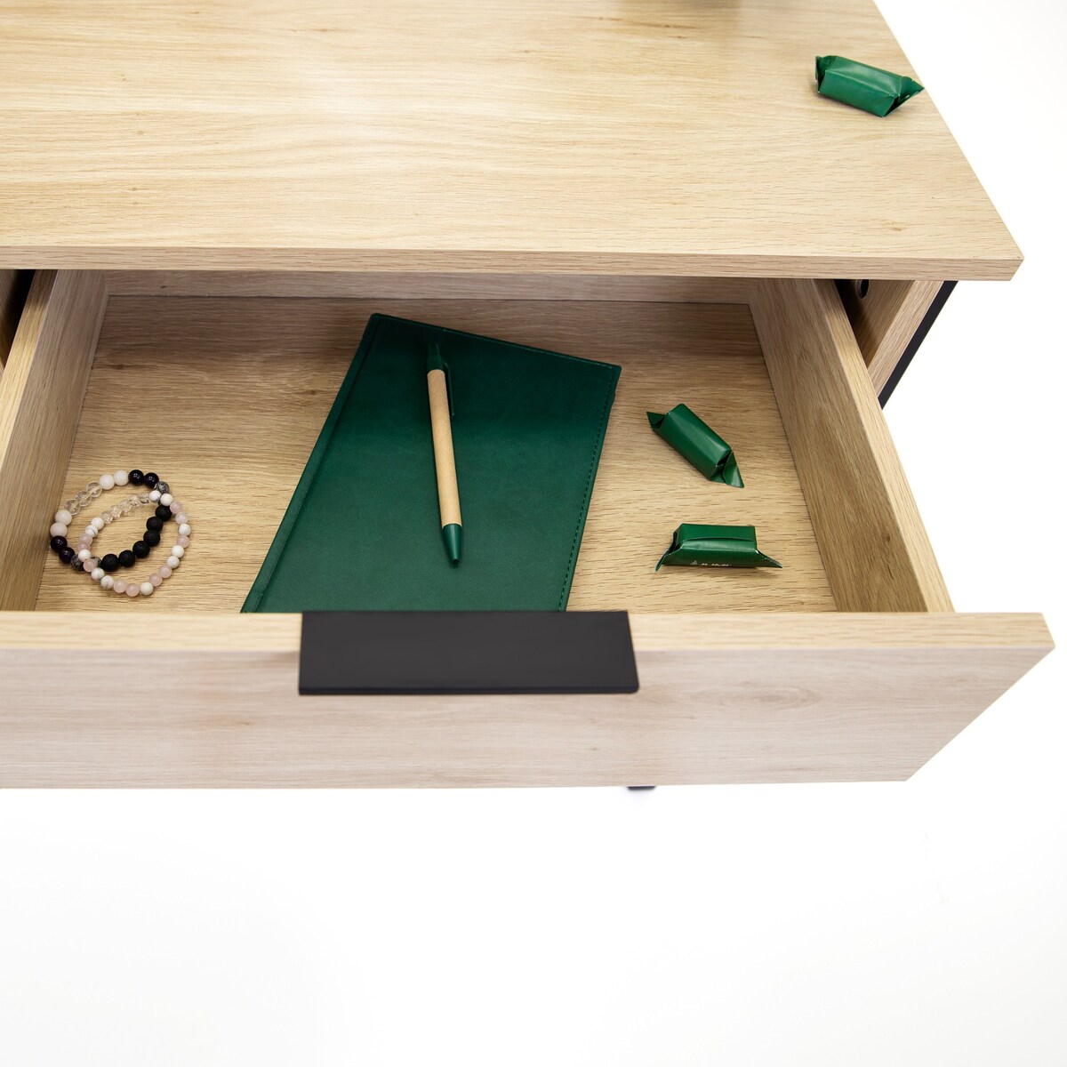 Toaletka kosmetyczna LOFT z lustrem LED do makijażu z oświetleniem szuflady