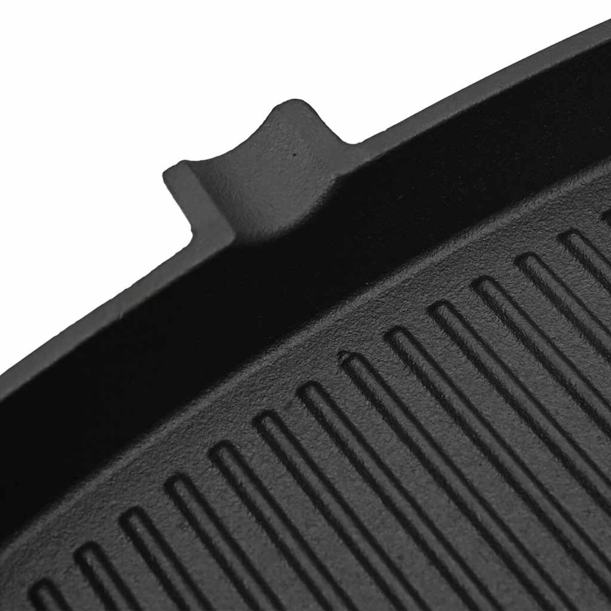 vidaXL Patelnia grillowa, żeliwna, z drewnianą rączką, 20 x 20 cm