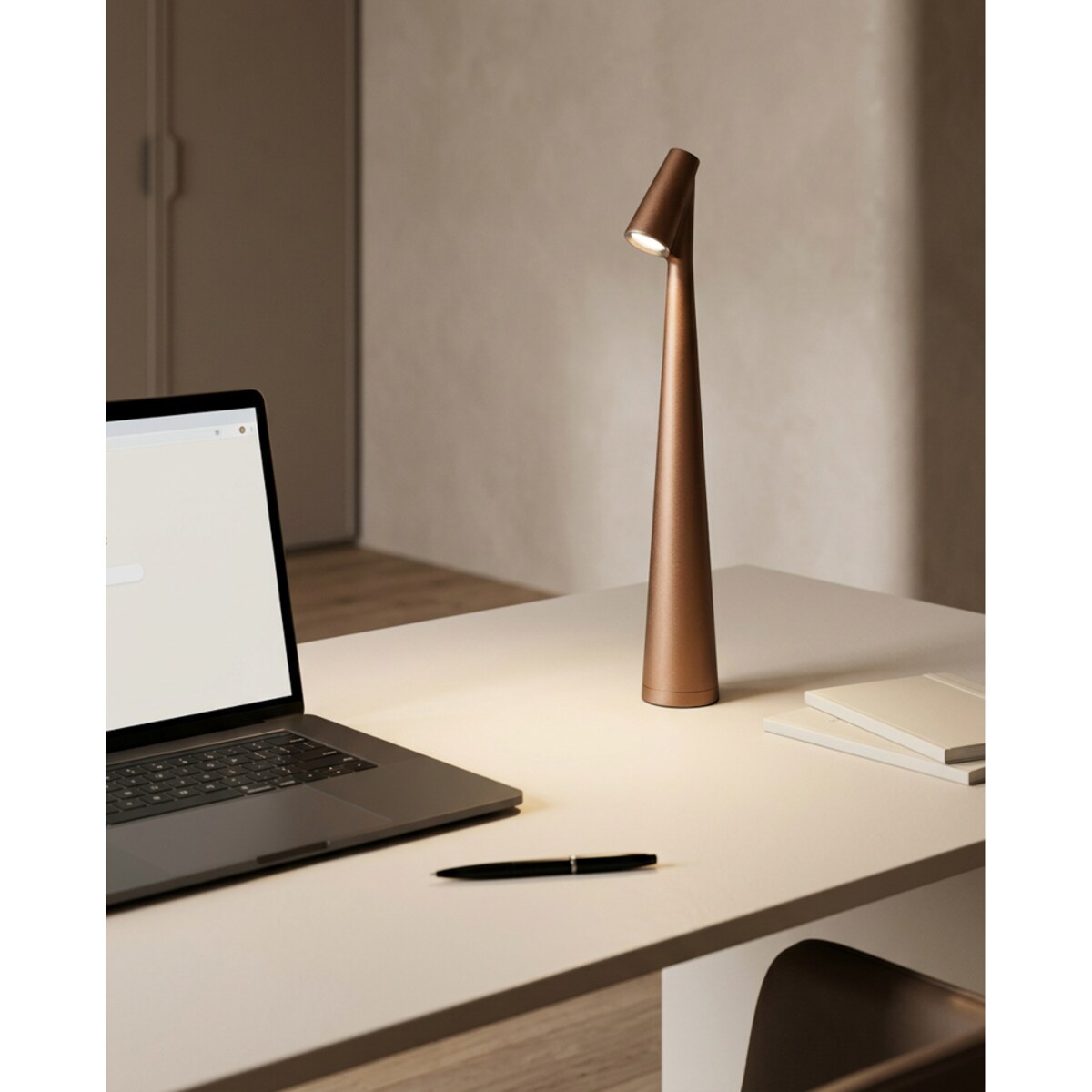Lampka biurkowa ogrodowa z SHP SLIM LED brązowa USB 3 kolory