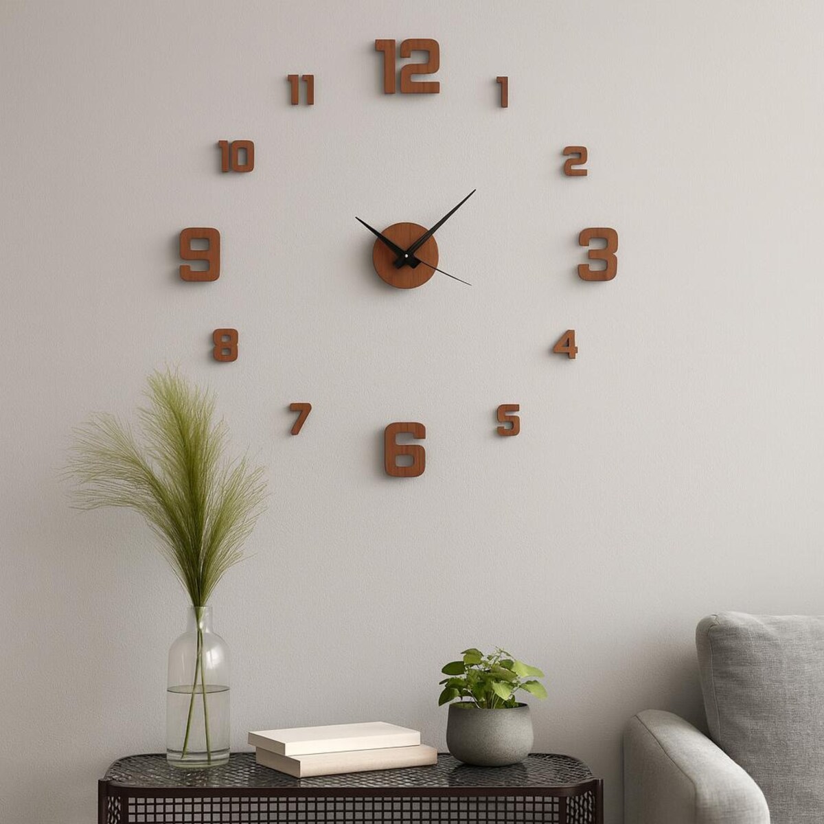 Zegar ścienny 3D TETI do przyklejania