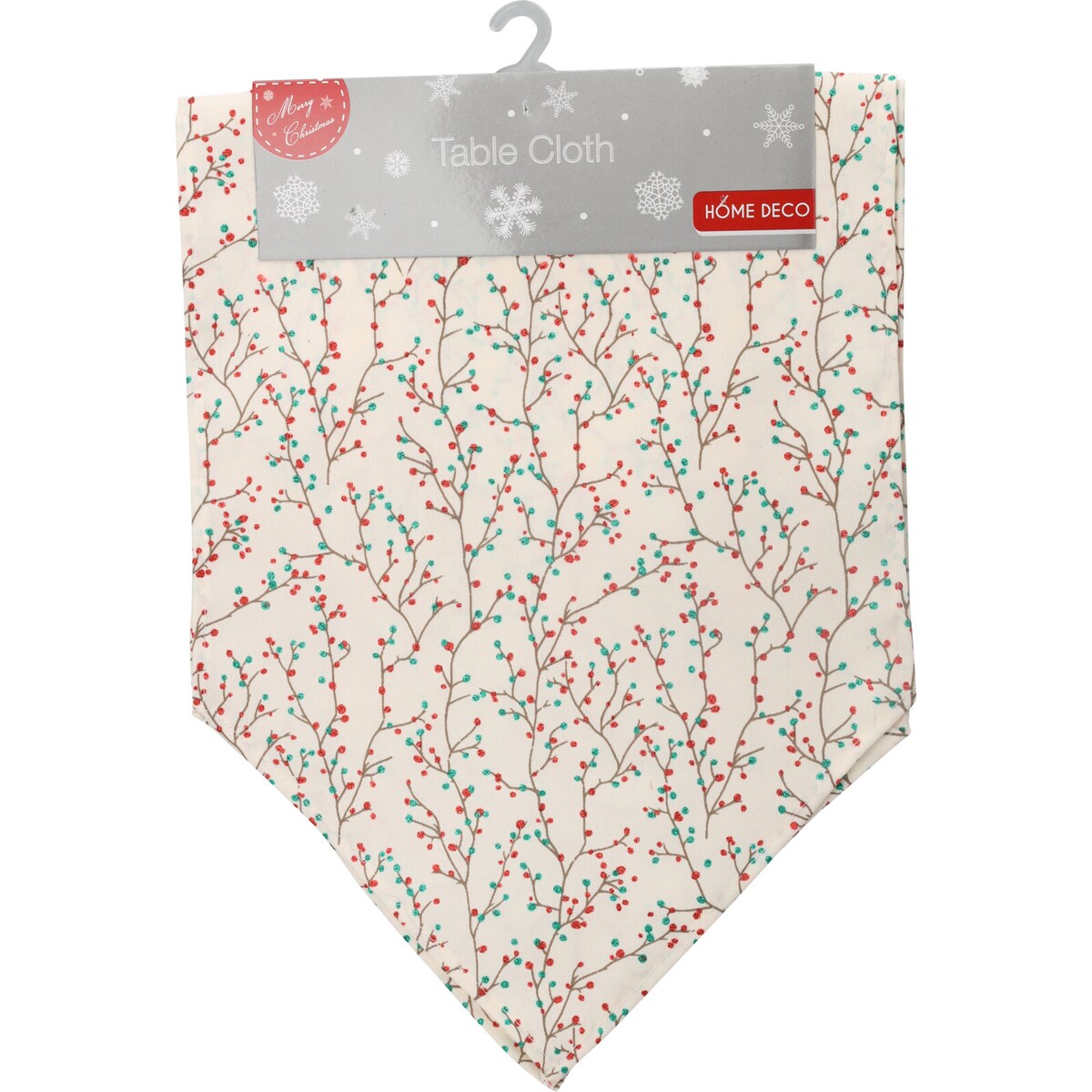 Świąteczny bieżnik na stół, gałązki, 150 cm