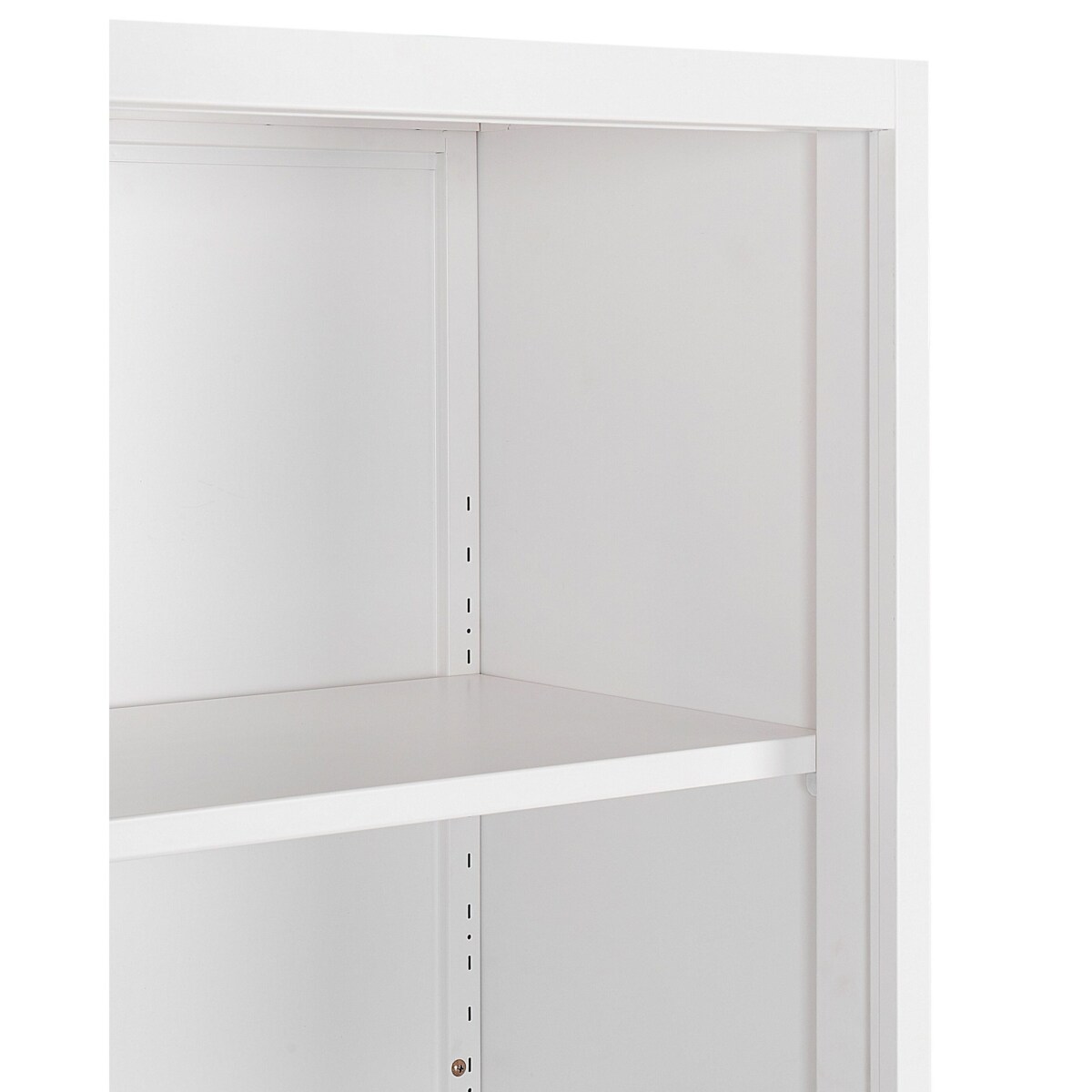 Szafka biurowa dwudrzwiowa z półkami biała MUSCOVITE