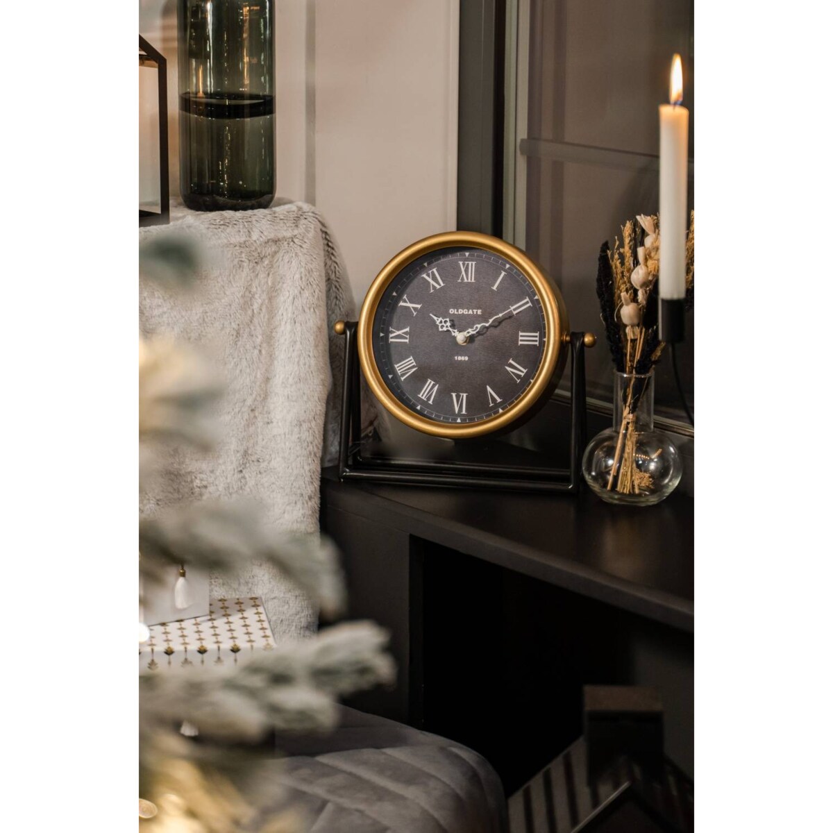 Zegar stojący na komodę LUCA, Ø 21cm