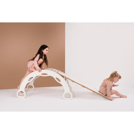 3w1 DUŻY bujak montessori z uchwytami + DUŻA zjeżdżalnia DRABINKA + blat