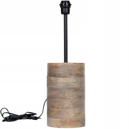 LAMPA BOHO STOŁOWA BIURKOWA NOCNA E27 naturalna drewniana ozdoba do salonu