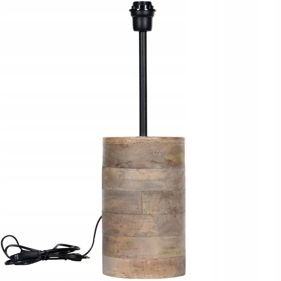 LAMPA BOHO STOŁOWA BIURKOWA NOCNA E27 naturalna drewniana ozdoba do salonu