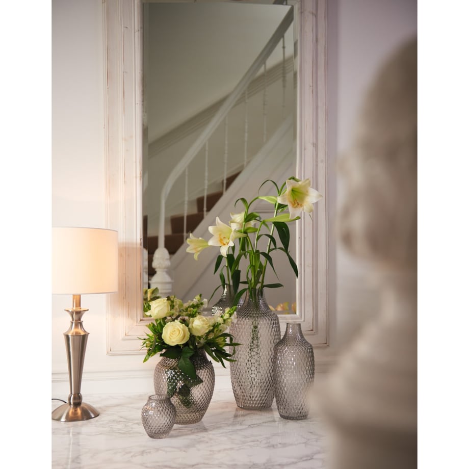 Wazon szklany h 11cm szary POESIA - Leonardo