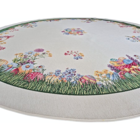 Obrus Wielkanocny 180 Cm Na Stół Ozdobny Dekoracyny Okrągły