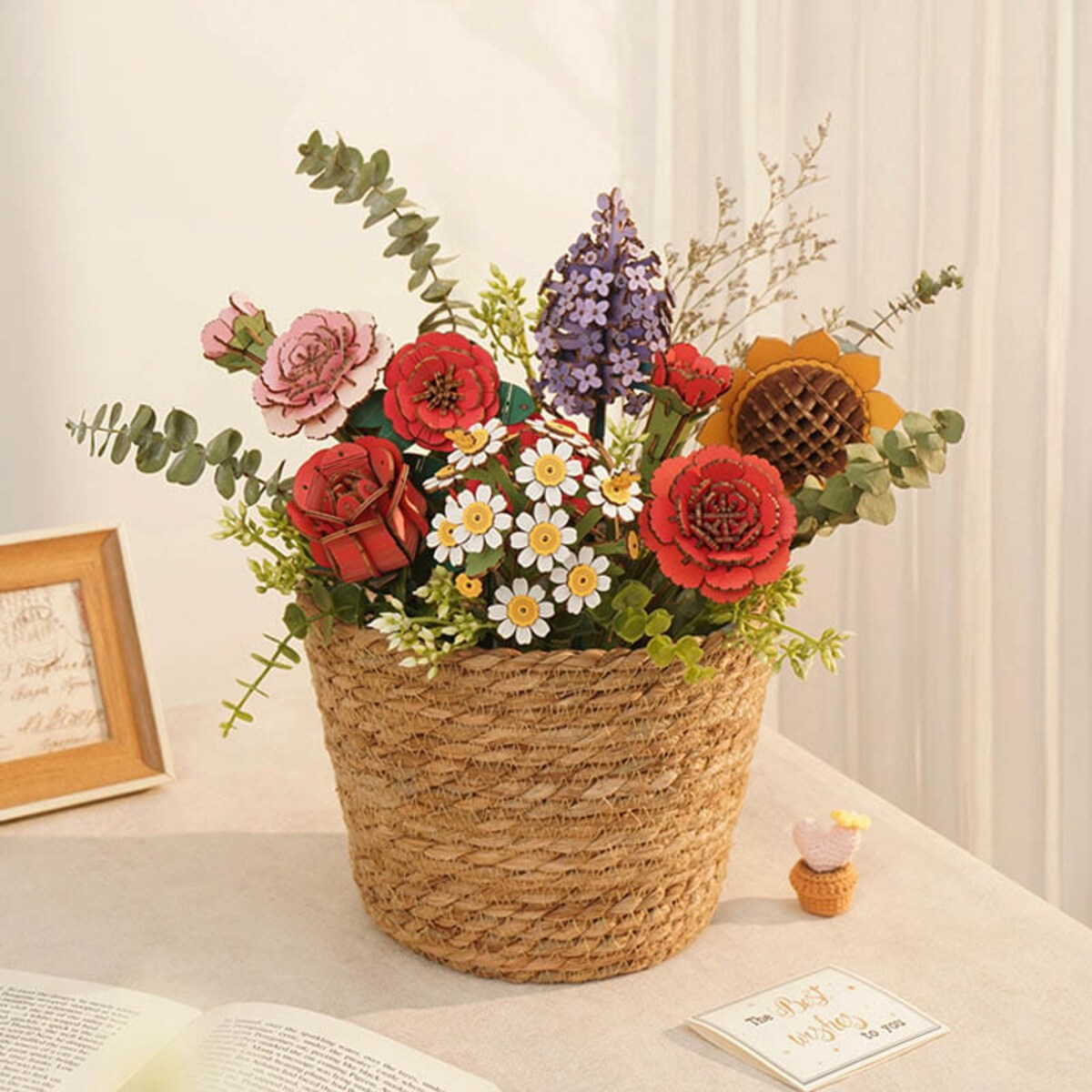 Biały rumianek DIY - kwiaty - Robotime