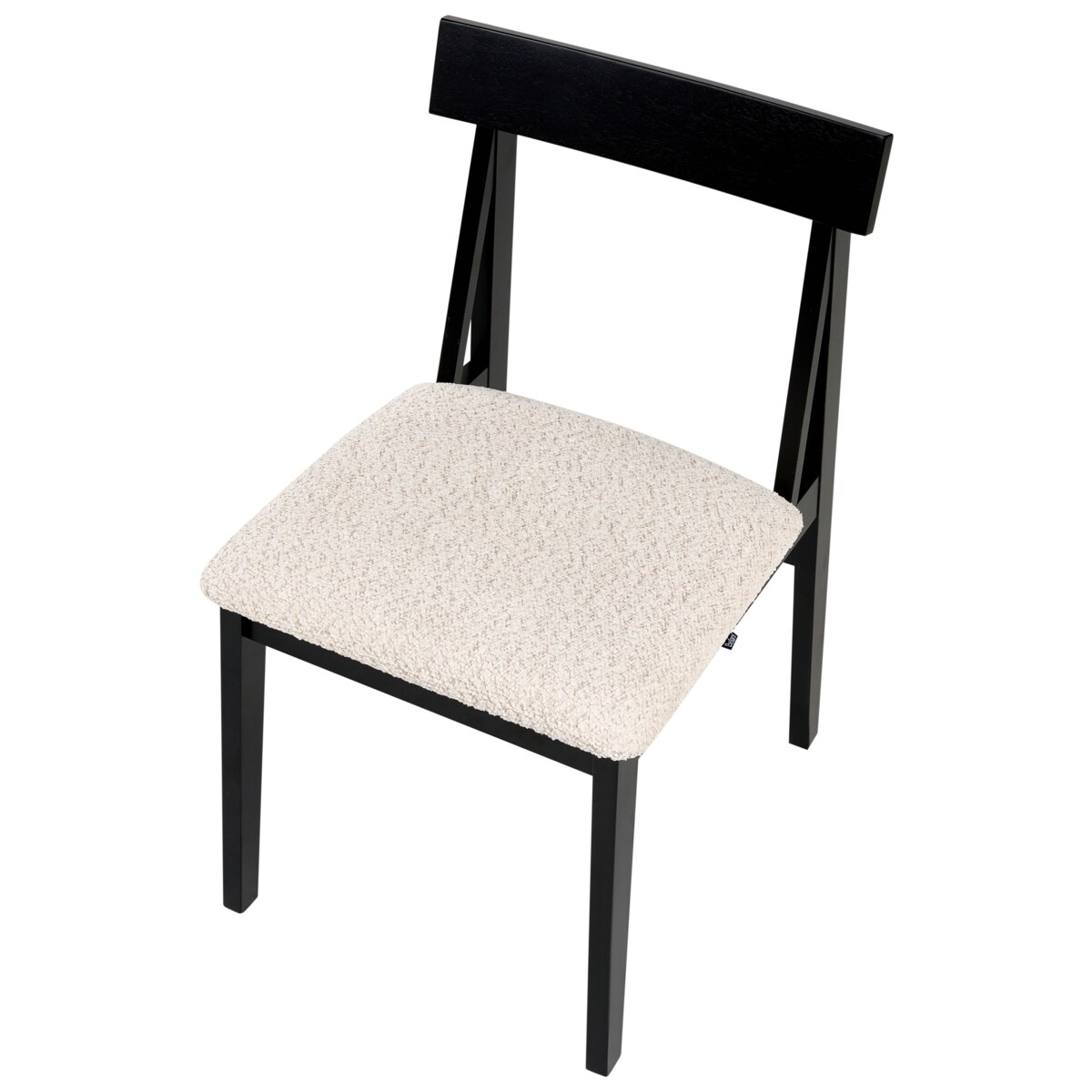 Zestaw 2 krzeseł do jadalni ISLE Drewno Czarny/ beżowy