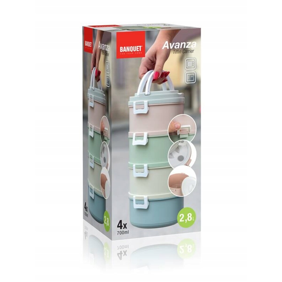 MENAŻKA POJEMNIKI na obiad jedzenie do przenoszenia piknik kemping pracy