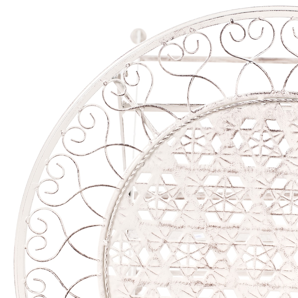 Stolik ogrodowy barowy TRIESTE 60 cm 60 cm Metal Jasnobeżowy