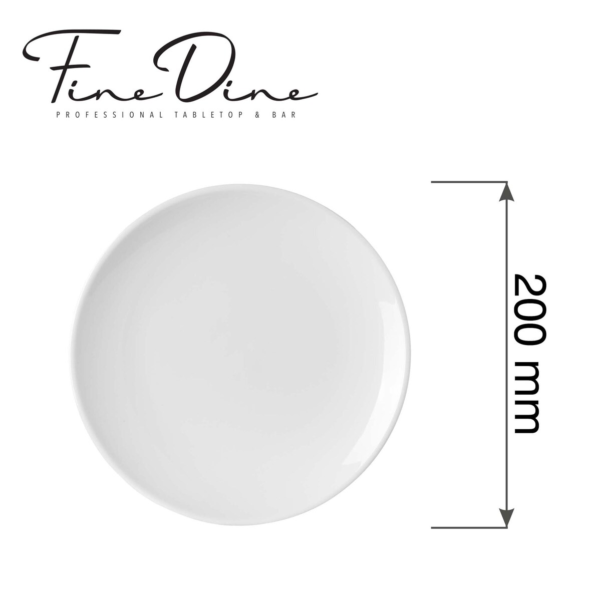 Talerz płytki bez rantu Pure Bianco, 200mm