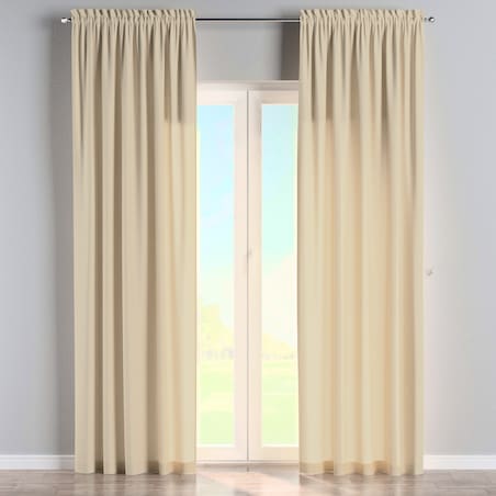 Zasłona na kanale z grzywką 1 szt. 130x245 waniliowy