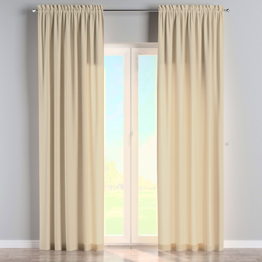 Zasłona na kanale z grzywką 1 szt. 130x245 waniliowy