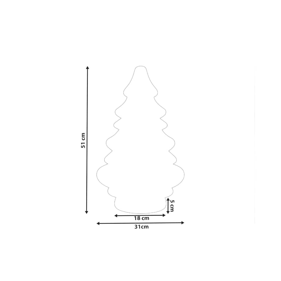 Dekoracja świąteczna Lampa stołowa DREVJA Choinka 51 cm Beżowy