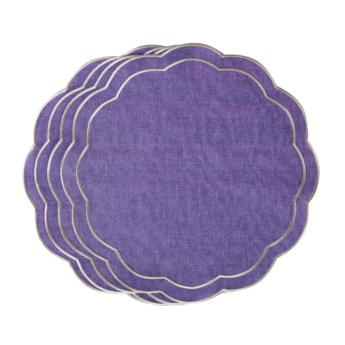 Haftowane podkładki Purple Petali - 4 sztuki